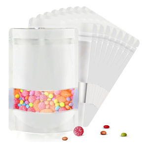 Bolsa Doypack Morada de Alta Barrera con Ventana, Grado Alimenticio, con Cierre Ziplock para Almacenamiento a Largo Plazo de Alimentos Secos al por Mayor - Product Image 1