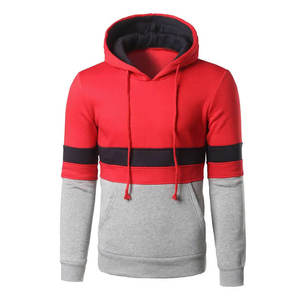 เสื้อฮู้ดผู้ชายแบบสวมหัว คอตตอนฟลีซ สีบล็อก สไตล์ลำลอง สตรีทแวร์ รับทำโลโก้ตามสั่ง รับผลิตแบบ OEM ODM ขายส่งจากโรงงาน - Product Image 1