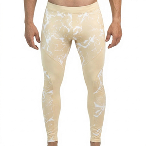 Mens Gym Leggings Compression Sports Tights Lightweight Stretch Moisture Wicking Breathable Running Training Fitness <b>Exercise</b> - Product Image 3