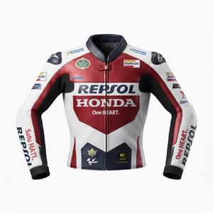 Men’s Cowhide Leather <b>Racing</b> <b>Jacket</b>/Chaqueta MotoCP Style CE Level 2 Armor Motorcycle Track Riding Protective Gear CE - Product Image 1