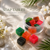 Savons en tablettes biologiques en vrac, mini-savons artisanaux colorés aux herbes pour coffrets cadeaux, savons durables pour les soins de la peau, vente en gros