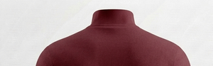 T-shirt à col roulé à manches courtes pour homme, couleur bordeaux, coupe classique, couleur unie, bordure contrastée, style décontracté - Product Image 6