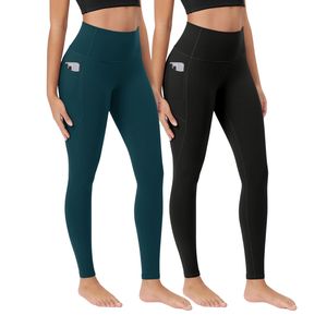 Custom Wholesale High Waist Women Workout Yoga Leggings Stretch Fitness Running Gym Activewear <b>Pants</b> With Pocket - Product Image 4