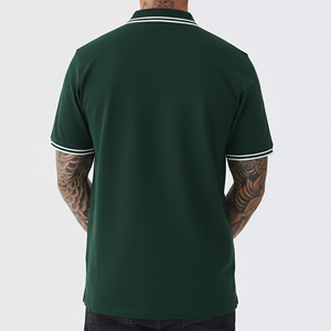 เสื้อโปโลสั่งทำพิเศษ แบบพับปก ซับลิเมชั่น สีพื้น ทรงเข้ารูป แขนสั้น สำหรับผู้ชาย - Product Image 3