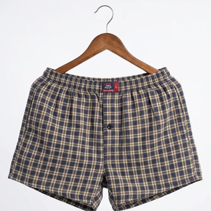 Calzoncillos Boxer para Hombre, de Algodón, Transpirables, Ligeros, Tejido Suave y Elástico, Diseño Deportivo a Rayas, Cintura Elástica Resistente - Product Image 1