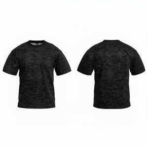 Camiseta de Manga Corta con Estampado de Camuflaje Personalizado, Talla Grande, Hombros Caídos, Ropa Casual para Exteriores, Transpirable, Cuello Redondo, Algodón - Product Image 2