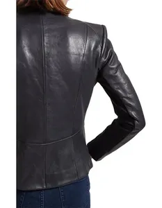 Vestes en cuir pour femmes D&M, automne-hiver, vêtements d'extérieur, vestes de motard en PU pour femmes - Product Image 4