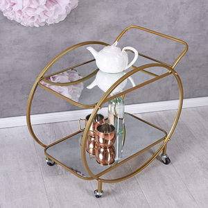 <b>Drinking</b> Trolley Black, Modern Bar Trolley, Wooden and Metal Combination, 4 Rotating Wheels, Storage <b>Rack</b> Bar trolley - Product Image 5