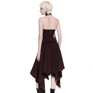 Jupe midi unie à taille basse avec boutons décoratifs et pochette, respirante et sexy, service ODM AnyShape, marque privée - Product Image 2