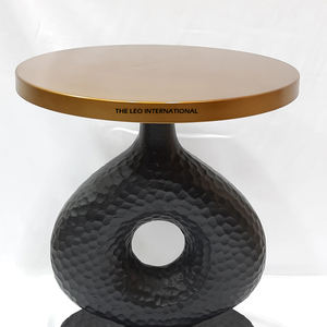 Table d'appoint en aluminium de style américain à texture martelée, prix de gros, plateau doré de haute qualité pour la maison et l'hôtel - Product Image 2