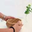 Bol en bambou fait main, panier de rangement en osier thaïlandais, décoration écologique, bol de service naturel tissé à la main, fournisseur OEM Vietnam - Product Image 2