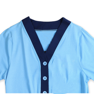 Unisex Winter Sky Blue Royal Blue Wool/Cashmere Blend Knitted <b>Cardigan</b> Custom V Neck Front Best University Sororities Sweater - Product Image 2