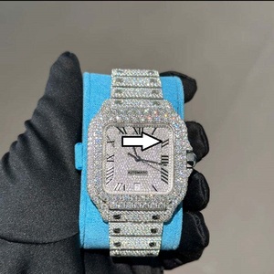 Montres automatiques mécaniques japonaises ZAWO HOUSE en acier inoxydable avec cadran en verre et bracelet en silicone, serties de diamants moissanite, pour unisexe - Product Image 2