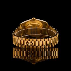 Montre mécanique de luxe haut de gamme pour homme avec accents de diamants Moissanite, bracelet en or blanc, aiguilles élégantes, montre-bracelet scintillante, tendance - Product Image 2