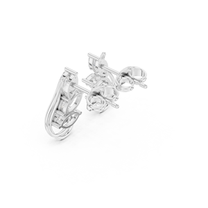 Joyería de compromiso de oro blanco macizo de 14 quilates certificado por GRA para mujeres y niñas, viene con diamantes de corte marquesa cultivados en laboratorio. - Product Image 3