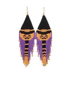 ต่างหูแบบห่วงประดับลูกปัดฟักทองประดับเลื่อมคลาสสิกทันสมัยทำด้วยมือสำหรับงานปาร์ตี้หรือวันฮาโลวีน - Product Image 6