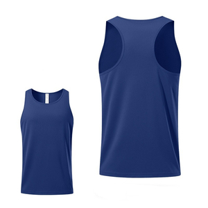 Men Solid Knitted Mesh O-Neck <b>Singlets</b> Quick Dry Breathable 100% Cotton <b>Running</b> Tank Tops Casual Stringers Embroidered Logo - Product Image 5