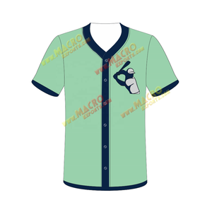 เสื้อกีฬาเบสบอลผ้าโพลีเอสเตอร์ระบายอากาศสำหรับผู้ชายเสื้อกีฬาดีไซน์เรียบมีตัวเลือก OEM - Product Image 5