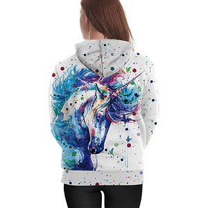 Sweat-shirt à capuche pour femme de haute qualité, décontracté, hiver, imprimé par sublimation, toile 100% polyester, confortable, motif uni - Product Image 4