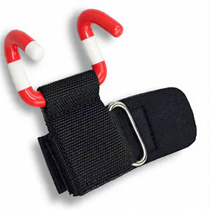 Weightlifting Neoprene Non-Slip Prong Hooks with Wrist Support for Gym Fitness Training - Product Image 1