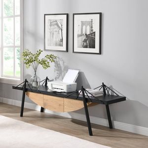 Moderno Soporte de TV de Diseño Náutico de 70.87 Pulgadas, Mesa Consola Multimedia de Madera MDF con Forma de Velero, Centro de Entretenimiento con Cajón, Estilo Único - Product Image 2