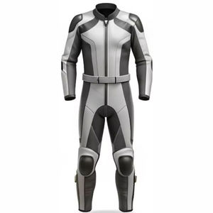 Combinaison de moto unisexe en cuir véritable rouge coupe-vent de qualité supérieure, tenue de course très vendue pour la moto et les courses automobiles - Product Image 5