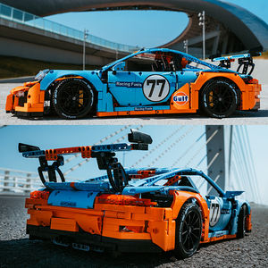 Nouveau modèle de voiture de sport technique Gulf Oil à l'échelle 1:8, blocs de construction MOC, briques de course créatives pour la ville, jouets pour garçons, coffret cadeau de Noël - Product Image 2