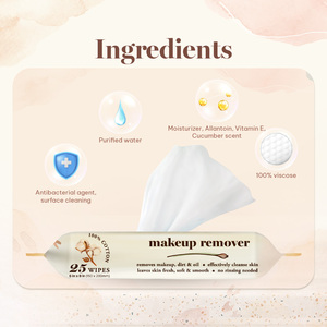 <b>Makeup</b> <b>Remover</b> <b>Wipes</b>: Skin-Safe, Sensitive Formula for Daily and Travel Use, Perfect for Cleansing, Custom Logo Branding Options - Product Image 2