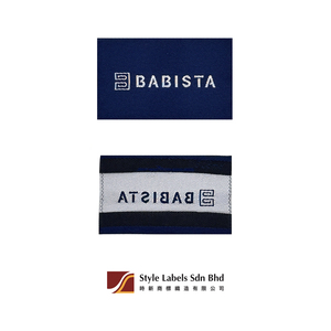 Etiquetas de Estilo Premium de Alta Calidad, Personalizadas, Cosidas, Cortadas con Láser, con Puntas Plegadas, Tejidas, de Damasco, Rectangulares, Personalizables, Lavables, para Prendas - Product Image 2
