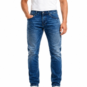 Men Denim Jeans Classic Wash Relaxed Straight Fit Comfortable Daily Wear Modern Casual Style Durable Fabric Premium Jeans - Product Image 1