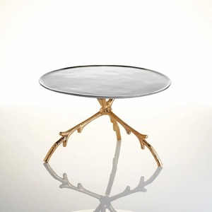 Round Stainless Steel Cake Platter With Pearl Beaded Edge For Elegant Display - Product Image 6