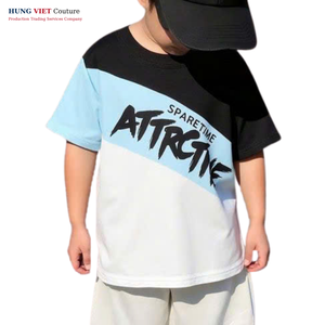 T-shirts en coton uni personnalisables de haute qualité pour enfants Style décontracté avec tissu tissé à motif 3D pour vêtements de printemps - Product Image 4