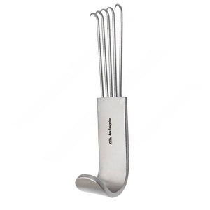 ใบมีดโค้ง ด้ามจับตามหลักสรีรศาสตร์และจับถนัดมือ  เครื่องมือผ่าตัดแบบ Anderson Bear Claw Retractor เกรดศัลยกรรม พร้อมหัวตัดหลายแฉก - Product Image 1