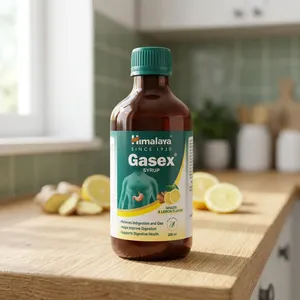 Gasex Syrup, Extracto Ayurvédico Silvestre Prensado en Frío, Suplemento Herbal en Tabletas para el Equilibrio Digestivo y el Bienestar - Product Image 4