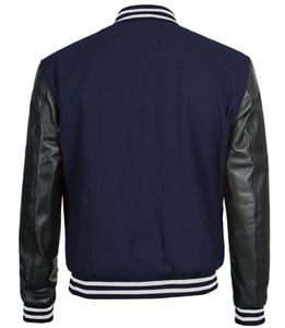 Vestes universitaires pour hommes et femmes, personnalisées, brodées, en laine avec manches en cuir, style baseball, pour équipes sportives - Product Image 2