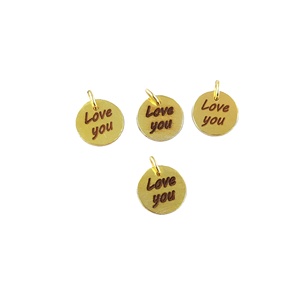 Colgante de letra personalizado, colgante de palabras, colgante personalizado, collar, dijes inspiradores, encanto de amor, colgante de Latón chapado en oro de 18 quilates - Product Image 5