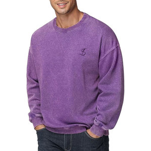 Sweat-shirt pour homme à séchage rapide, design tendance, effet délavé, tissu confortable, haute qualité, sweat-shirt basique pour homme, effet délavé - Product Image 2