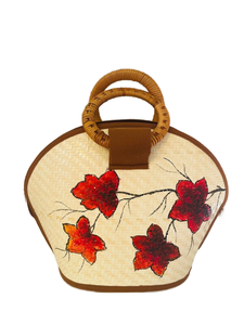 กระเป๋าถือผักตบชวาคุณภาพสูงสำหรับฤดูร้อนช้อปปิ้งชายหาดงานหัตถกรรมสองสไตล์ - Product Image 3