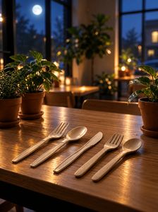 Cuillère en papier écologique 155 mm pour repas quotidiens, fêtes et restaurants – Idéale pour traiteurs, hôtels, bureaux et repas en famille - Product Image 2