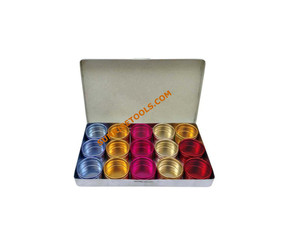 SUNTOOLS/STIPL 718B-C Kit de test de bijoux en plastique avec poids pour balances à or, boîte en aluminium, mesure de la pureté des métaux, 15 pièces, 36 mm - Product Image 2