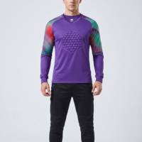 Seragam Kiper Desain Empuk Paling Diminati, Set Jersey Lengan Panjang & Celana Panjang Setinggi Mata Kaki Untuk Unisex