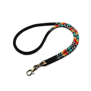Stylish Handmade Seed Beads Beaded Lanyard 18 Inches for Office Classic Eco-Friendly Customizable with Metal <b>Hook</b> <b>Clip</b> - Product Image 1