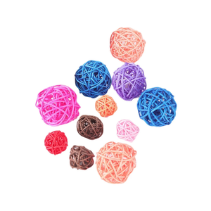 Boules de rotin naturelles faites à la main, lot de boules de rotin pour jouets à mâcher pour animaux de compagnie, oiseaux, perroquets, pour le nettoyage des dents, vente en gros Vietnam - Product Image 2