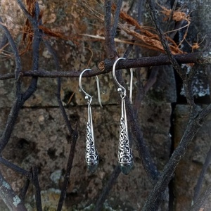 2021 NY-ER124 Luxury Fashion Jewelry High Quality Sterling <b>Silver</b> Drop <b>Long</b> Cone Shape Topaz Famous Designer Brands for Women - Product Image 3