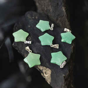 Multi Natural Real Crystal Charms Hot Sale Real Gemstone Carved Mini Flat <b>Star</b> <b>Fashion</b> Jewelry Minimalist Pendant in Bulk - Product Image 4