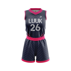 Ensemble d'uniformes de basketball personnalisés sublimés pour femmes adultes, sans manches, respirant, anti-humidité, séchage rapide, 100 % polyester, grandes tailles - Product Image 2
