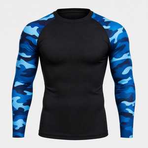 Camiseta Deportiva de Compresión de Manga Larga para Hombre, Ecológica, de Spandex/Poliéster, Transpirable, con Estampado por Sublimación, 240g, de Secado Rápido - Product Image 5