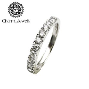 Anillo de Compromiso Clásico de Eternidad con Corte Cojín de Moissanita en Plata 925 Bañada en Oro de 18K para Mujer, Certificado IGI, de Charm Jewells - Product Image 1