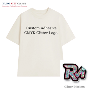 Etiqueta adhesiva de holograma con purpurina holográfica brillante personalizada para camisetas opción de borde cortado con láser para uso local - Product Image 4