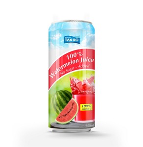 Bebida Tropi Juice 330ml Lata Corta de Aluminio 100% Puré de Fruta Saborizado Bajo en Grasa Esterilizado Recién Exprimido 5 Brix Guayaba Sandía - Product Image 1